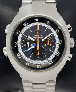 Omega Flightmaster Chronograph GMT, in Stainless Steel, Black Dial, on Stainless Steel Omega Bracelet, Ref. 145.026, Circa: 1971