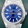 Rolex Datejust II, Stainless Steel, 18ct White Gold Fluted Bezel, Blue Index Dial, on Stainless Steel Rolex Oyster Bracelet, Ref. 116334, Circa: 2013, Complete with Box, Books & Rolex Warranty Card