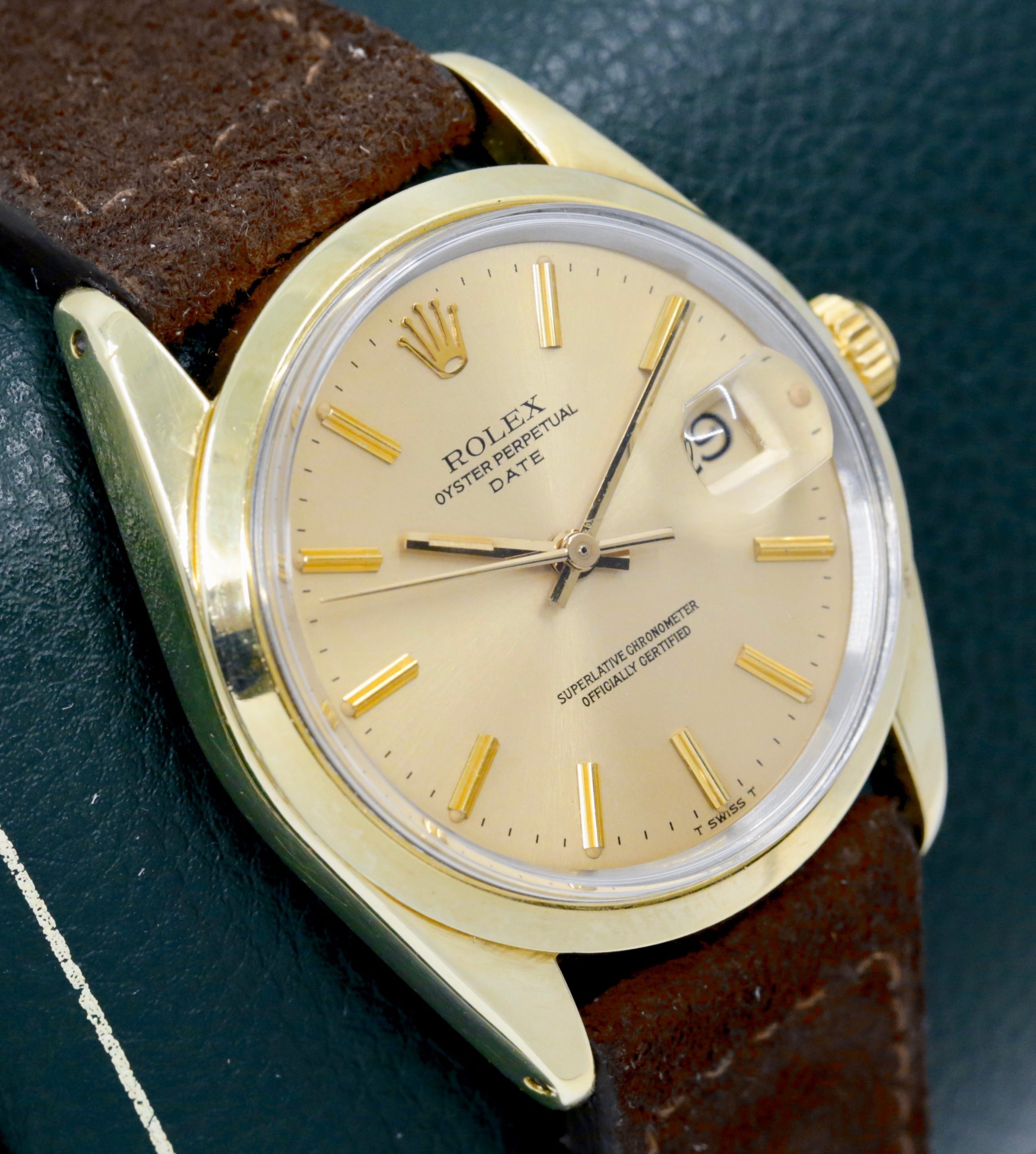 Rolex Oyster Perpetual Date chronometer Ref 1550 gold capped on stainless steel. - Image 2