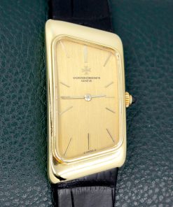 Vacheron Constantin Asymmetric 1972 Prestige de la France, in 18ct Yellow Gold, Champagne Index Dial, on Black Vacheron Constantin Alligator Strap, Ref. 15207, Recently Serviced by Vacheron Constantin
