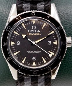 Omega Seamaster 300 "SPECTRE" Limited Edition, Stainless Steel, Black Ceramic Bezel, Black 3,6,9 Dial on Black & Grey Omega Nato Strap, Ref. 233.32.41.21.01.001, Circa: 2015, Complete with Box, Books & Omega Warranty Cards ON SALE!!!