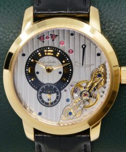 Glashutte Original PanoInverse XL, in 18ct Yellow Gold, Black Arab Dial with sub dials at 6, black Glashutte Original crocodile strap with 18ct Yellow Gold Glashutte Original Deployant, Ref. 661010105, Circa: 2013, Complete Box & Book,