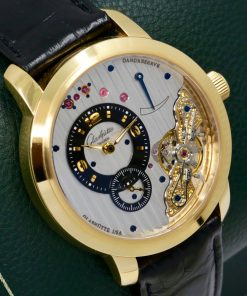 Alternative view of Glashutte Original PanoInverse XL, in 18ct Yellow Gold, Black Arab Dial with sub dials at 6, black Glashutte Original crocodile strap with 18ct Yellow Gold Glashutte Original Deployant, Ref. 661010105, Circa: 2013, Complete Box & Book,