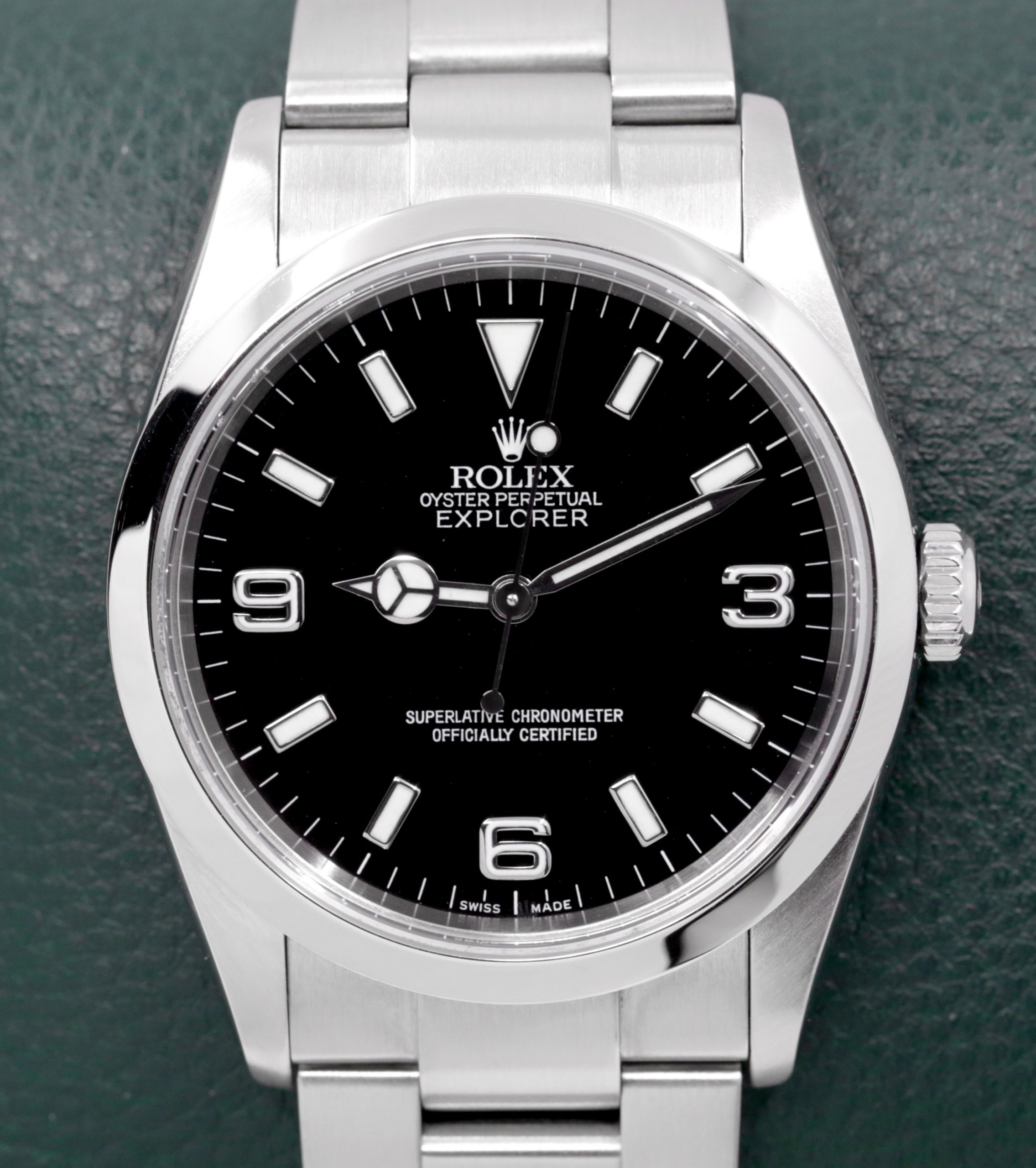 Rolex Explorer 1, Stainless Steel, Black 3,6,9 Dial on Stainless Steel Rolex Oyster Bracelet, Ref. 114270, Circa: 2004 - Image 4