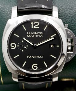 Panerai Luminor Marina 1950 3 Day Automatic in Stainless Steel, Black Matt Dial on a Panerai Strap, with additional Rubber strap. Ref. PAM00312, Ca. 2011 Box and Books, "To Be Sold as Traded"