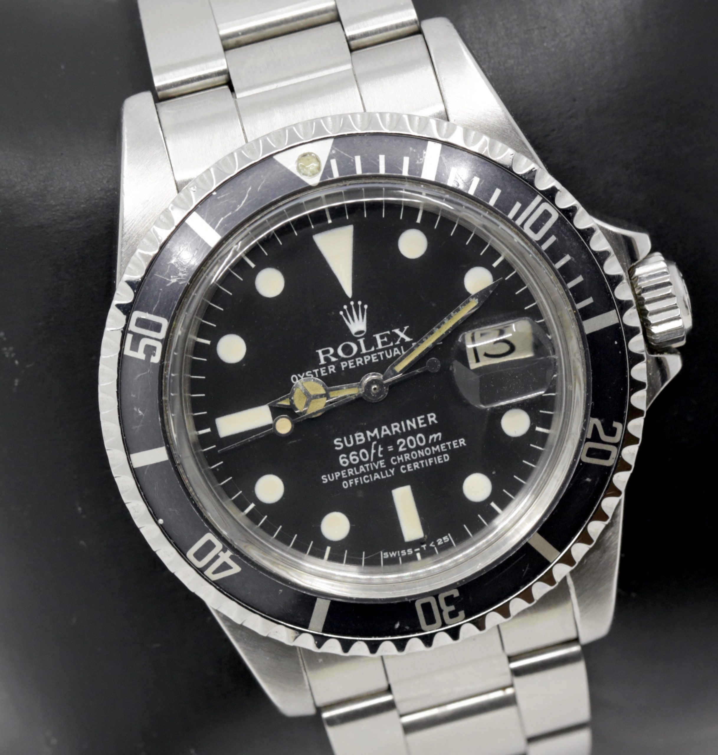 Vintage Rolex Oyster Perpetual Submariner Date, Reference. 1680, in Stainless Steel, Matte Black "Swiss - T <25" Dial, Black Bezel on Stainless Steel Rolex Oyster Bracelet, Circa: 1979 - Image 3