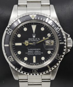 Vintage Rolex Oyster Perpetual Submariner Date, Reference. 1680, in Stainless Steel, Matte Black "Swiss - T <25" Dial, Black Bezel on Stainless Steel Rolex Oyster Bracelet, Circa: 1979