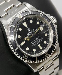 Alternative view of Vintage Rolex Oyster Perpetual Submariner Date, Reference. 1680, in Stainless Steel, Matte Black "Swiss - T <25" Dial, Black Bezel on Stainless Steel Rolex Oyster Bracelet, Circa: 1979
