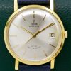 Tudor Prince Date, Ref. 1980, Rotor Self- Winding, in 18ct Yellow Gold, Silver Index Dial, on Navy Blue Leather Strap, Circa: 1966