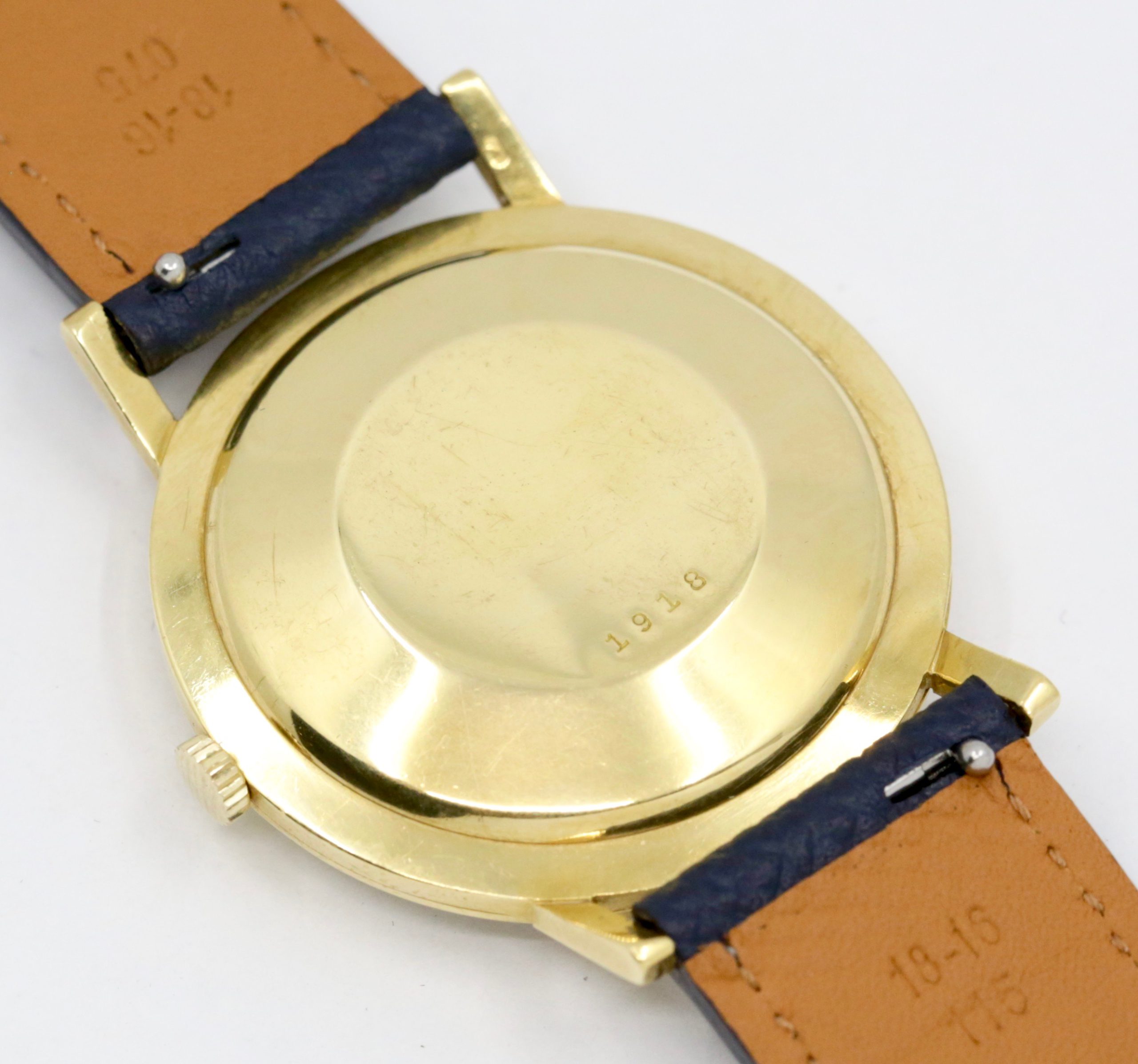 Tudor Prince Date, Ref. 1980, Rotor Self- Winding, in 18ct Yellow Gold, Silver Index Dial, on Navy Blue Leather Strap, Circa: 1966 - Image 5