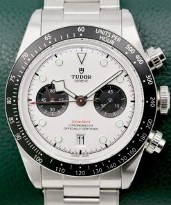 Tudor Black Bay Chrono, in Stainless Steel, Silver Opaline Index Dial with Black Sub Dials, on Stainless Steel Tudor Bracelet, Ref.79360N, Circa: 2022, Complete with Box, Books, Tudor Warranty Card & Balance of 5 Year Tudor Factory Warranty