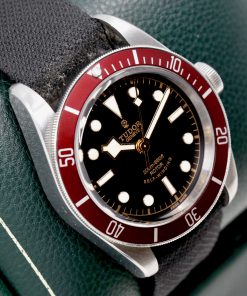 Alternative view of Tudor Black Bay Heritage, Black Index Dial, Burgundy Bezel on Black Tudor Nato Strap, Ref. 79220R, Circa: 2012, Complete with Box, Books & Tudor Warranty Card