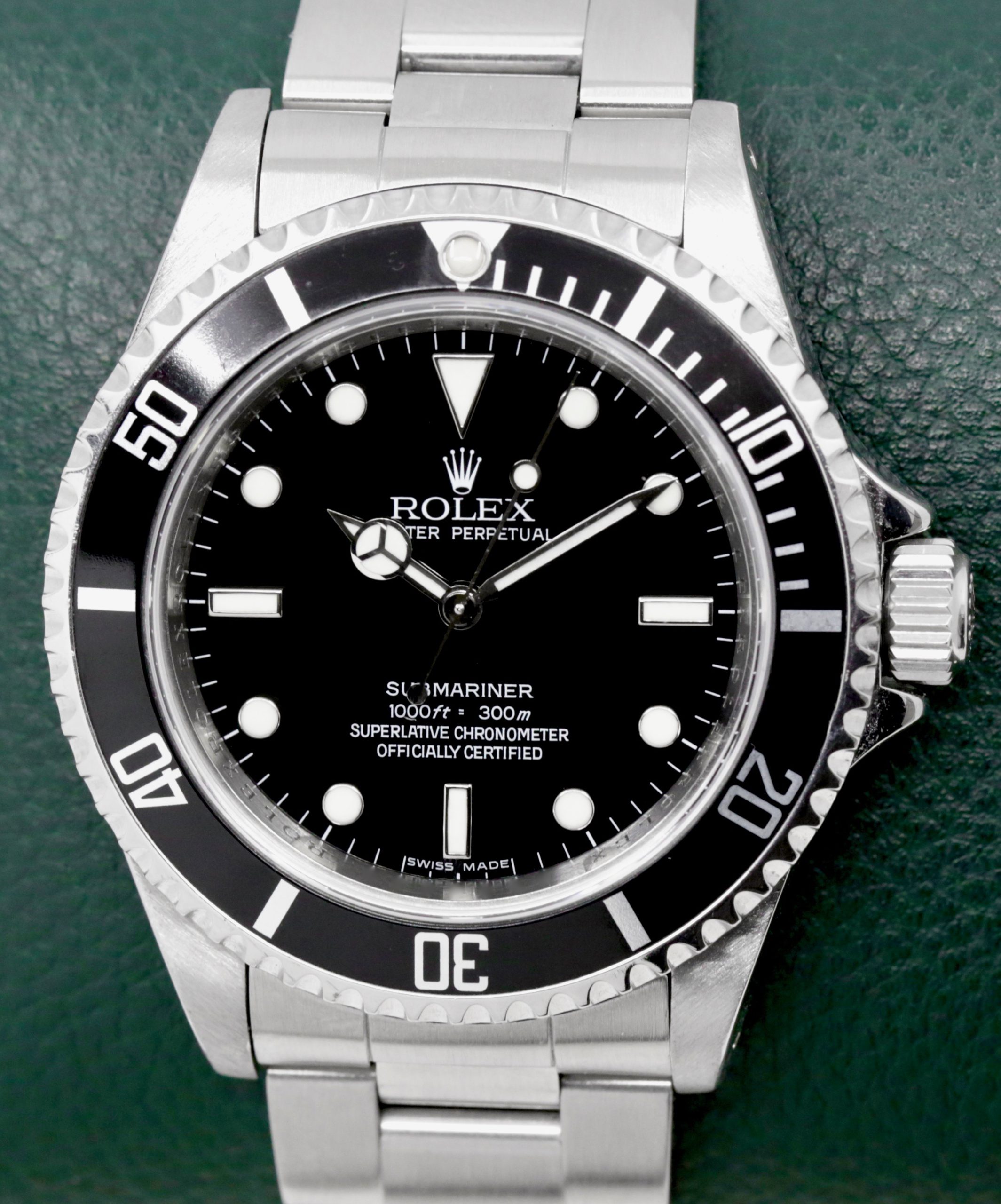 Rolex Submariner Non-Date, 4 Liner, in Stainless Steel, Black Index, on Stainless Steel Rolex Oyster Bracelet, Ref. 14060M, Circa: 2007, Complete with Box & Papers