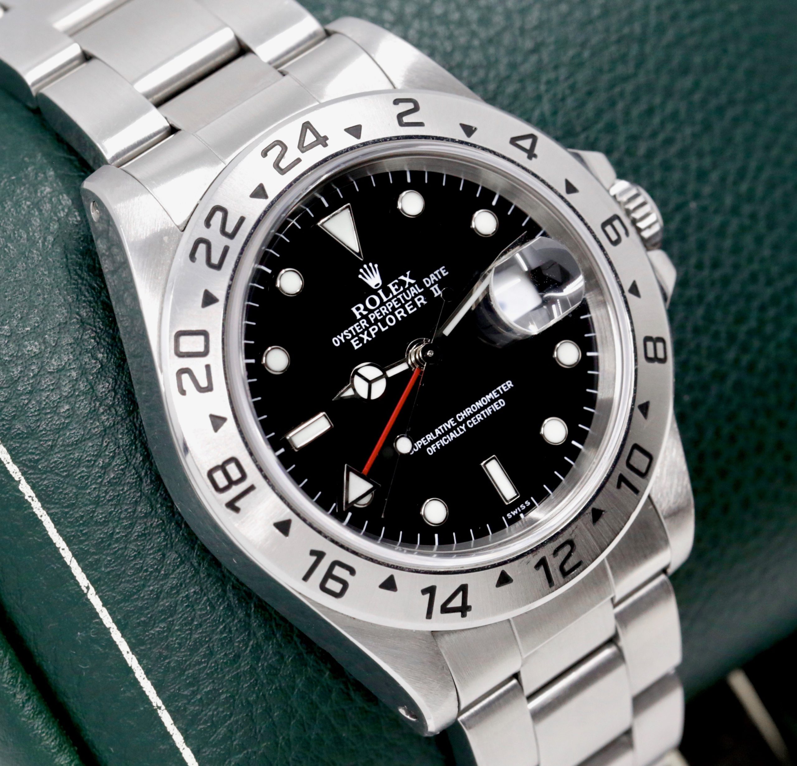 Rolex Oyster Perpetual Explorer II, Stainless Steel, Black "Swiss" Dial Only, Red GMT Hand, on Stainless Steel Rolex Oyster Bracelet, Ref. 16570, Circa: 1999, Complete with Box, Books & Rolex Warranty Certificate - Image 2