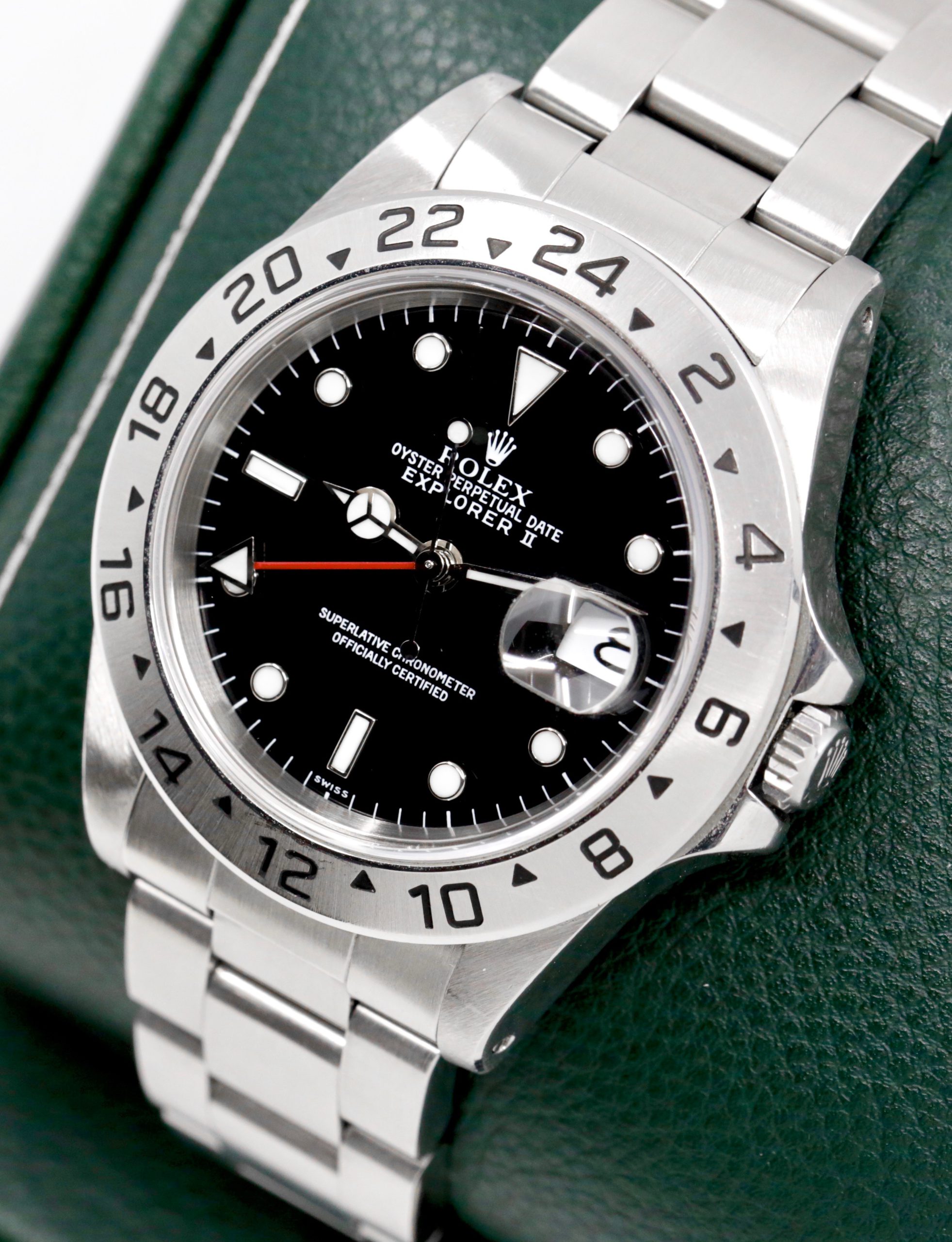 Rolex Oyster Perpetual Explorer II, Stainless Steel, Black "Swiss" Dial Only, Red GMT Hand, on Stainless Steel Rolex Oyster Bracelet, Ref. 16570, Circa: 1999, Complete with Box, Books & Rolex Warranty Certificate - Image 3