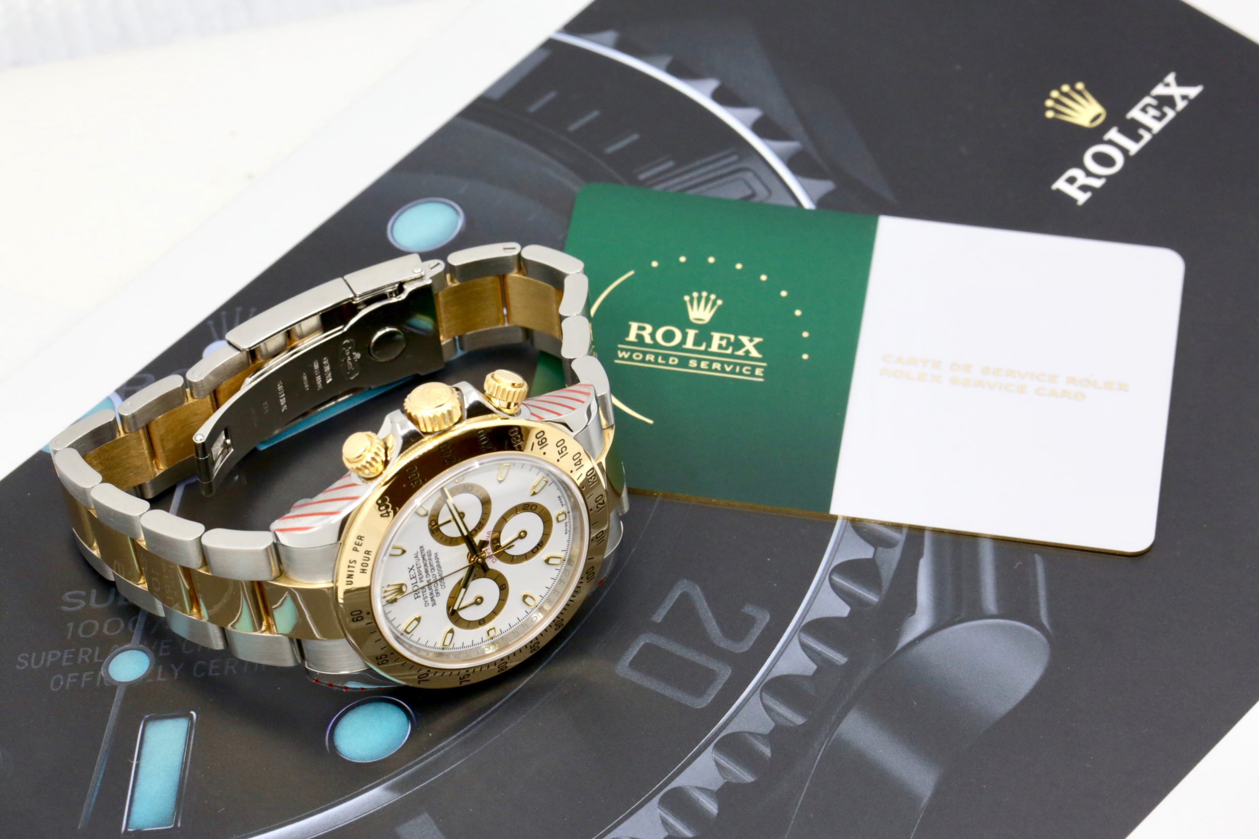 Rolex Cosmograph Daytona, in Stainless Steel & 18ct Yellow Gold, White Index Dial, on Stainless Steel & 18ct Yellow Gold Rolex Oyster Bracelet, Ref. 116523, Circa: 2008, with Box, Books, New Rolex Service Card & Balance of 2 Year Rolex Service Warranty - Image 5