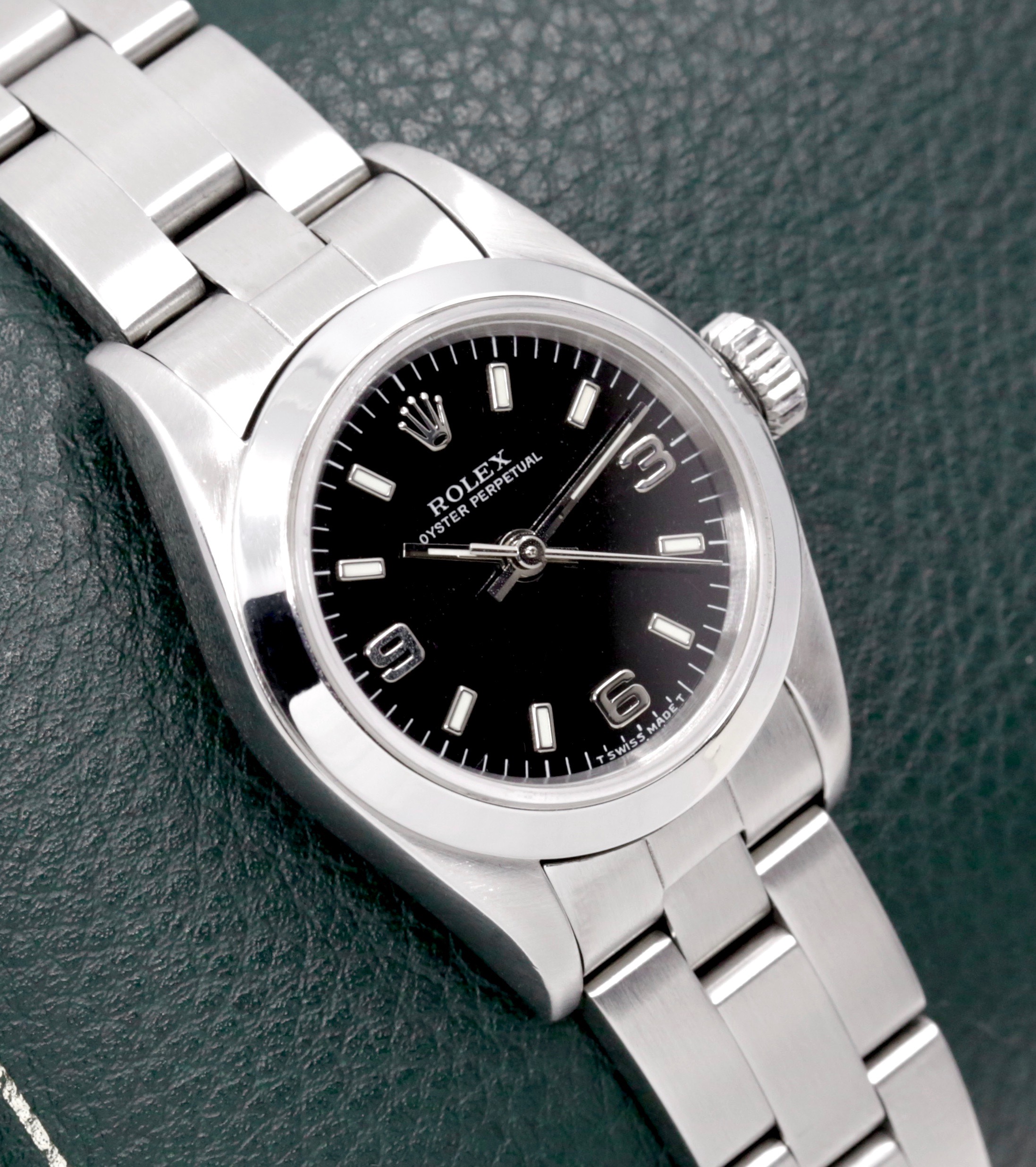 Rolex Lady Oyster Perpetual, 24mm, Stainless Steel, Black 3,6,9 Explorer Dial, on Stainless Steel Rolex Oyster Bracelet, Ref. 67180, Circa: 1996, with Box & Books - Image 2