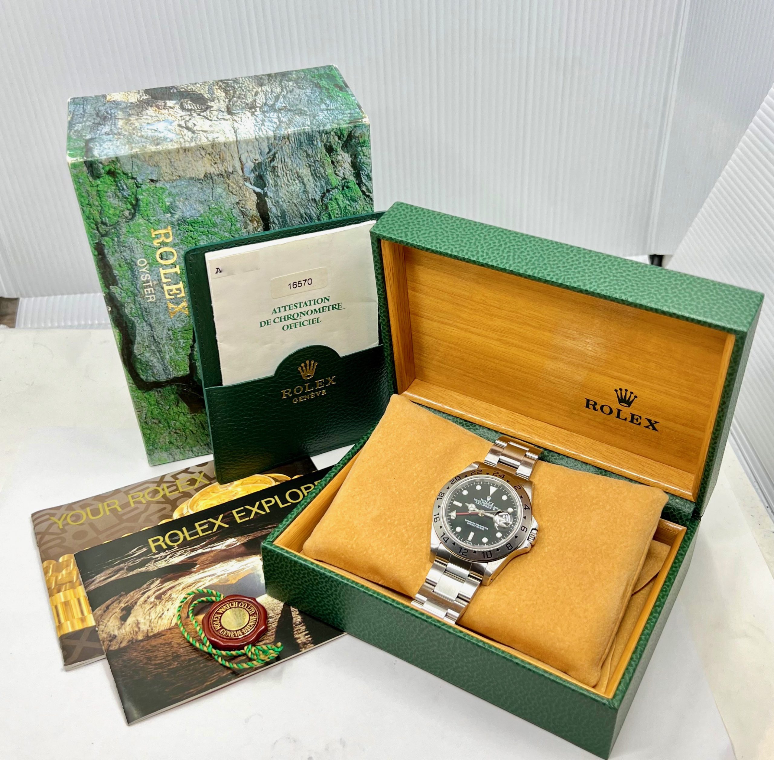 Rolex Oyster Perpetual Explorer II, Stainless Steel, Black "Swiss" Dial Only, Red GMT Hand, on Stainless Steel Rolex Oyster Bracelet, Ref. 16570, Circa: 1999, Complete with Box, Books & Rolex Warranty Certificate - Image 7