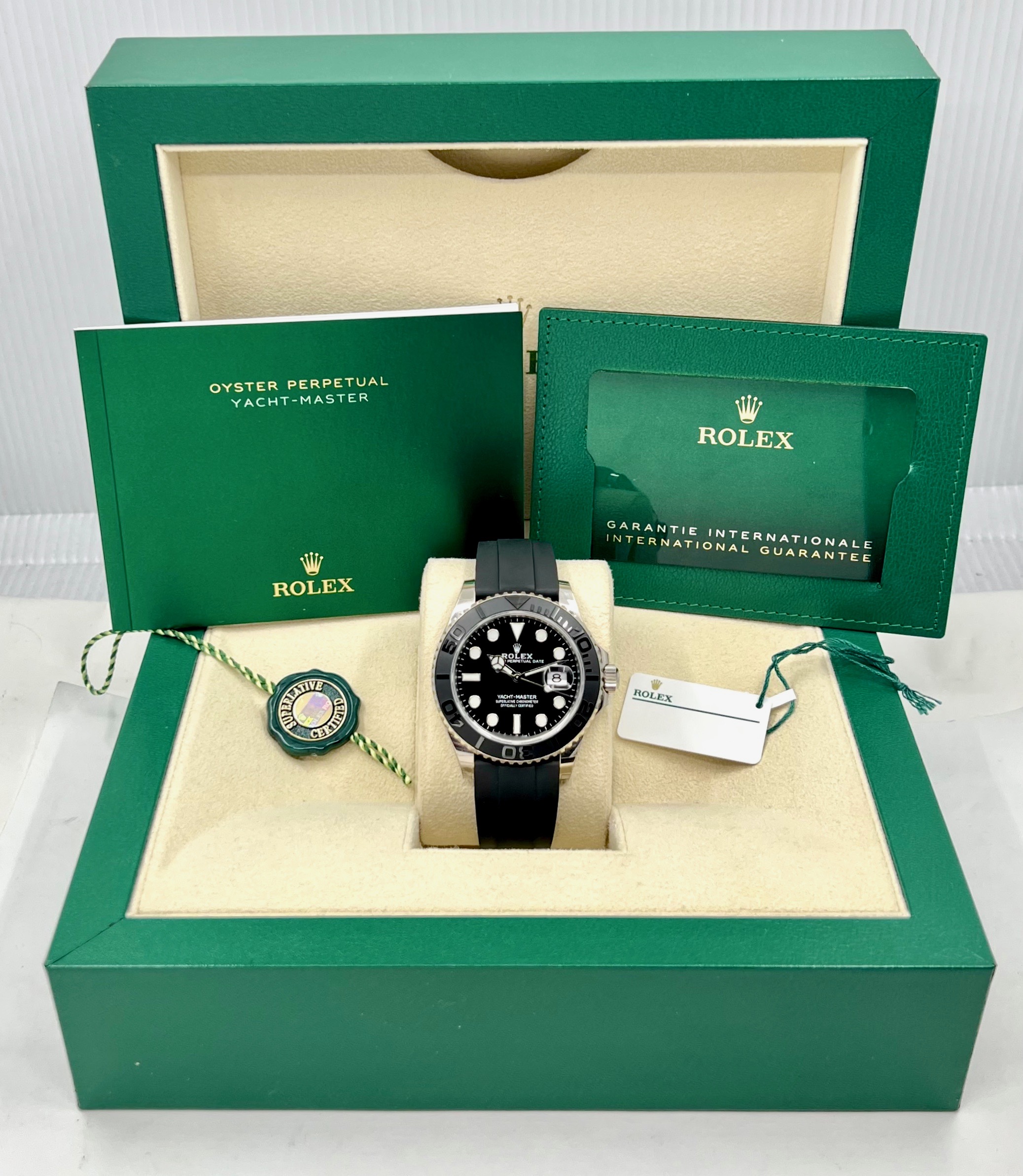 Rolex Yacht-Master 42, in 18ct White Gold, Black Index Dial, on Rolex Oysterflex Band with 18ct White Gold Rolex Deployant, Ref. 226659, Circa: 2022, Complete with Box, Papers & Balance of 5 Year Rolex Factory Warranty - Image 7