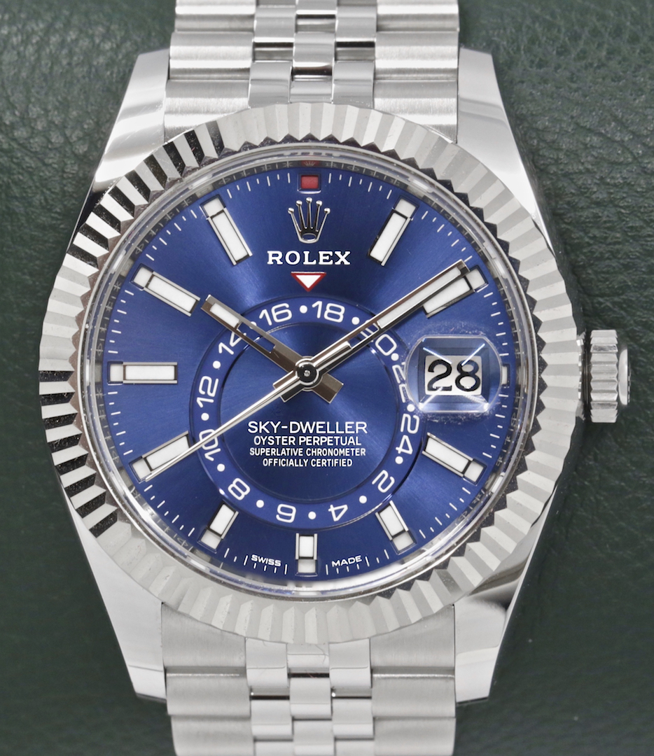 Rolex Sky-Dweller, Stainless Steel, Blue Index Dial, on Stainless Steel Rolex Jubilee Bracelet, Ref. 326934, Circa: 2022, Complete with Box, Papers & Balance of 5 Year Rolex Warranty - Image 3