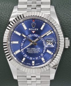 Rolex Sky-Dweller, Stainless Steel, Blue Index Dial, on Stainless Steel Rolex Jubilee Bracelet, Ref. 326934, Circa: 2022, Complete with Box, Papers & Balance of 5 Year Rolex Warranty