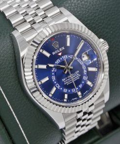 Alternative view of Rolex Sky-Dweller, Stainless Steel, Blue Index Dial, on Stainless Steel Rolex Jubilee Bracelet, Ref. 326934, Circa: 2022, Complete with Box, Papers & Balance of 5 Year Rolex Warranty