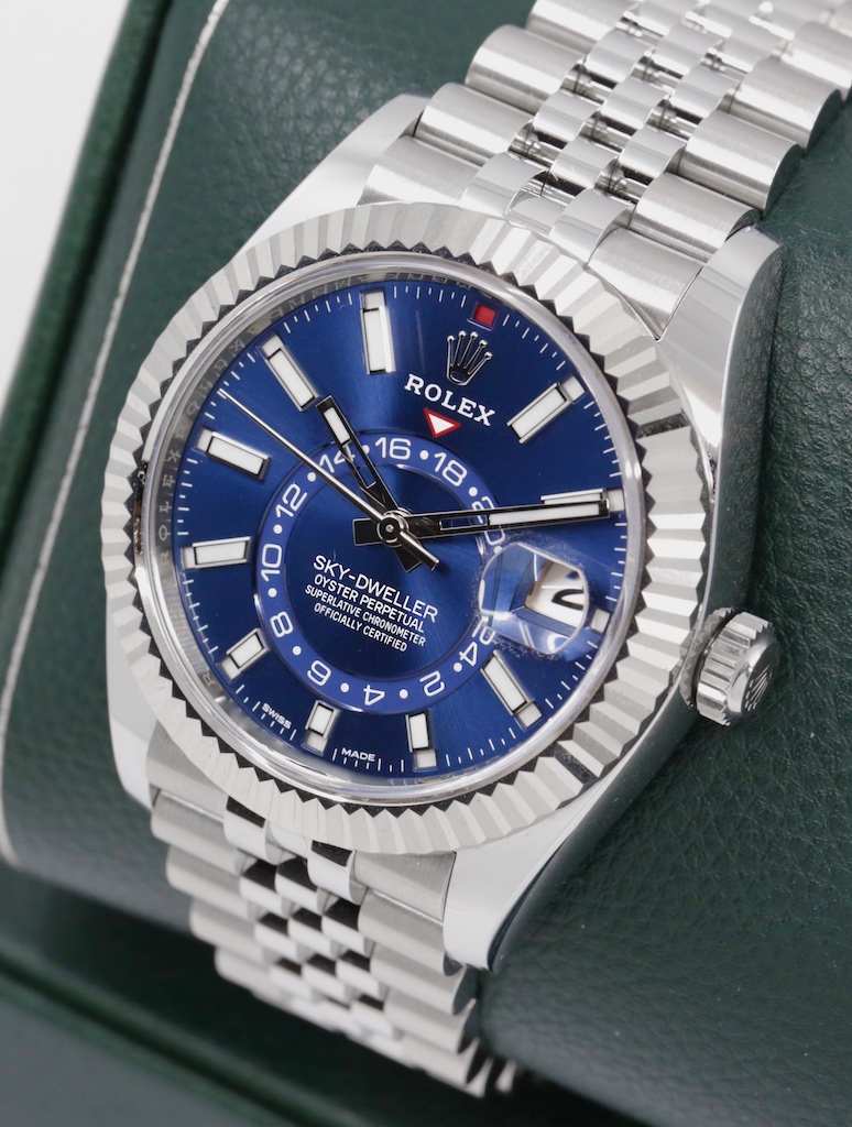 Rolex Sky-Dweller, Stainless Steel, Blue Index Dial, on Stainless Steel Rolex Jubilee Bracelet, Ref. 326934, Circa: 2022, Complete with Box, Papers & Balance of 5 Year Rolex Warranty - Image 4