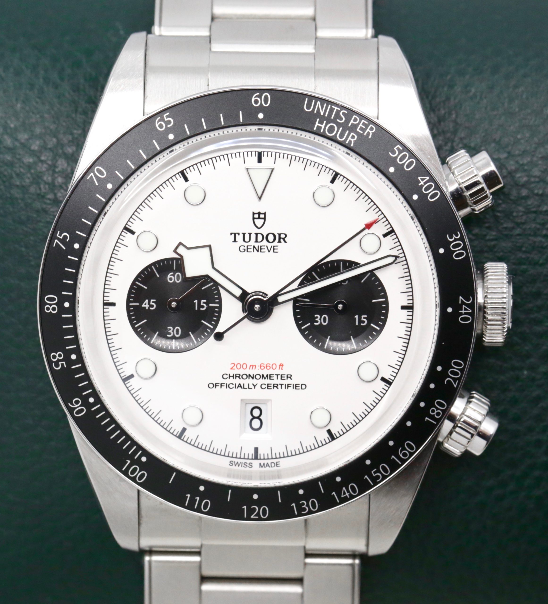 Tudor Black Bay Chrono, in Stainless Steel, Silver Opaline Index Dial with Black Sub Dials, on Stainless Steel Tudor Bracelet, Ref.79360N, Circa: 2022, Complete with Box, Books, Tudor Warranty Card & Balance of 5 Year Tudor Factory Warranty