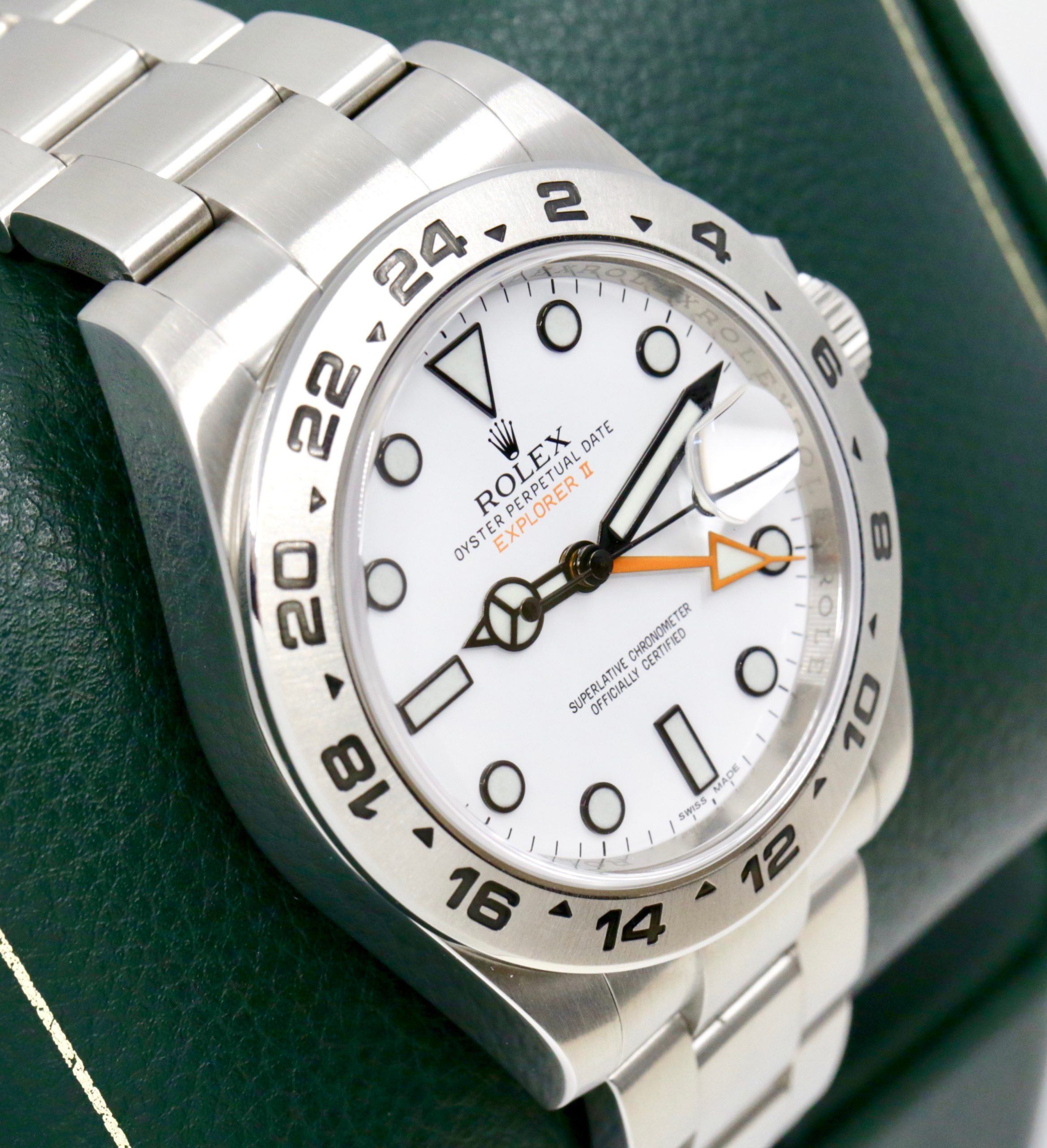 Rolex Explorer II, in Stainless Steel, White "Polar" Index Dial with Orange GMT Hand, on Stainless Steel Rolex Oyster Bracelet, Ref. 216570, Circa: 2013, Complete with Box, Books & Rolex Warranty Card - Image 3