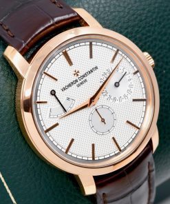 Alternative view of Vacheron Constantin Traditionnelle Power Reserve, in 18ct Rose Gold, White Index Dial, on Brown Alligator Vacheron Constantin Strap with 18ct Rose Gold Tang Vacheron Constantin Tang Buckle, Ref. 83020/000R-9909, Circa: 2019, Complete with Box & Papers Reduced!!