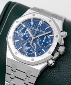 Audemars Piguet Royal Oak Chronograph, in Stainless Steel, Blue "Grande Tapisserie" Dial, on Stainless Steel Audemars Piguet Bracelet, Ref.26240ST.OO.1320ST.01, Circa: 2023, with Box, Papers & Balance of Audemars Piguet 2 Year Factory Warranty