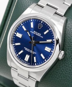Alternative view of Rolex Oyster Perpetual 41, Stainless Steel, Bright Blue Index Dial, on Stainless Steel Rolex Oyster Bracelet, Ref.124300, Circa: 2022, Complete with Box, Books, Rolex Warranty Card & Balance of 5 Year Rolex Factory Warranty