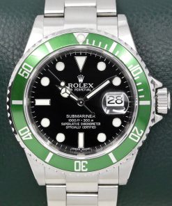 Rolex Submariner Date "Kermit", Stainless Steel, Green Bezel, Black Dial, on Stainless Steel Rolex Oyster Bracelet, Ref. 16610LV, Circa: 2010, with Box, Rolex Warranty Card & Rolex Service Card Dated March 2020