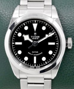 Tudor Heritage Black Bay 36 in Stainless Steel, Black Index Dial on a Tudor Oyster Bracelet, Ref: 79500, Circa: 2022, with Box, Books, Tudor Warranty Card, & Balance of 5 Year Tudor Factory Warranty
