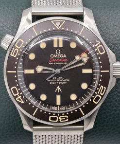 Omega Seamaster 300M, "No Time to Die" 007 Bond Edition, in Titanium, Brown Index Dial, on Titanium Omega Bracelet with Folding Clasp, Ref. 210.90.42.20.01.001, Circa: 2020, Complete with Box, Books, Omega Warranty Card & Balance of 5 Year Omega Warranty