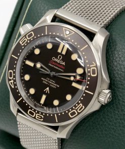 Alternative view of Omega Seamaster 300M, "No Time to Die" 007 Bond Edition, in Titanium, Brown Index Dial, on Titanium Omega Bracelet with Folding Clasp, Ref. 210.90.42.20.01.001, Circa: 2020, Complete with Box, Books, Omega Warranty Card & Balance of 5 Year Omega Warranty