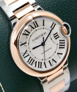 Alternative view of Cartier Ballon Bleu De Cartier Watch, in Stainless Steel & 18ct Rose Gold, White Roman Dial, on Stainless Steel & 18ct Rose Gold Cartier Bracelet, Ref. W2BB0033, Circa: 2023, Complete with Box, Papers & Balance of Extended 8 Year Cartier Factory Warranty - UNWORN