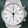 IWC Portugieser Yacht Club Chronograph, Stainless Steel, Silver Dial with Blue Arab Numerals, on Stainless Steel IWC Bracelet, Ref. IW390702, Circa: 2023, Complete with Box, Books, IWC Warranty Card & Balance of 8 Year Extended IWC Warranty