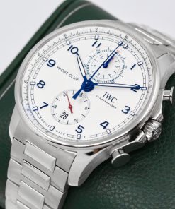 Alternative view of IWC Portugieser Yacht Club Chronograph, Stainless Steel, Silver Dial with Blue Arab Numerals, on Stainless Steel IWC Bracelet, Ref. IW390702, Circa: 2023, Complete with Box, Books, IWC Warranty Card & Balance of 8 Year Extended IWC Warranty