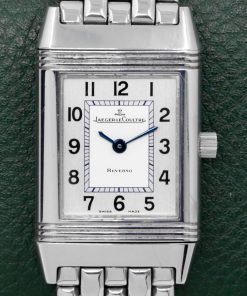 Jaeger-LeCoultre Reverso Lady, Stainless Steel, Silver Arab Dial with Blue Steel Hands on Stainless Steel JLC Bracelet, Ref. Q2618110, Circa: 2008, Complete with Box, Books & JLC Warranty Certificate