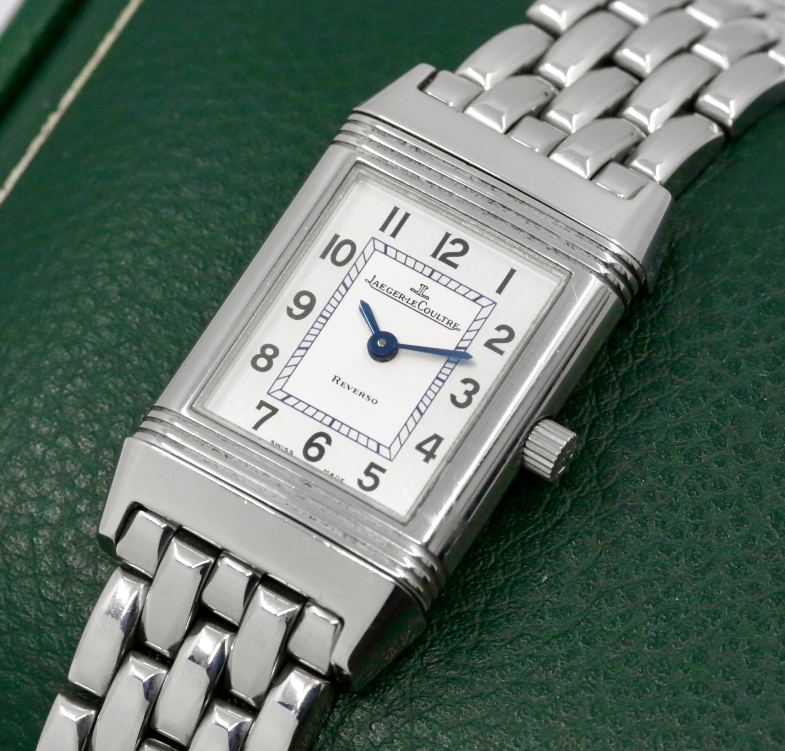 Jaeger-LeCoultre Reverso Lady, Stainless Steel, Silver Arab Dial with Blue Steel Hands on Stainless Steel JLC Bracelet, Ref. Q2618110, Circa: 2008, Complete with Box, Books & JLC Warranty Certificate - Image 3
