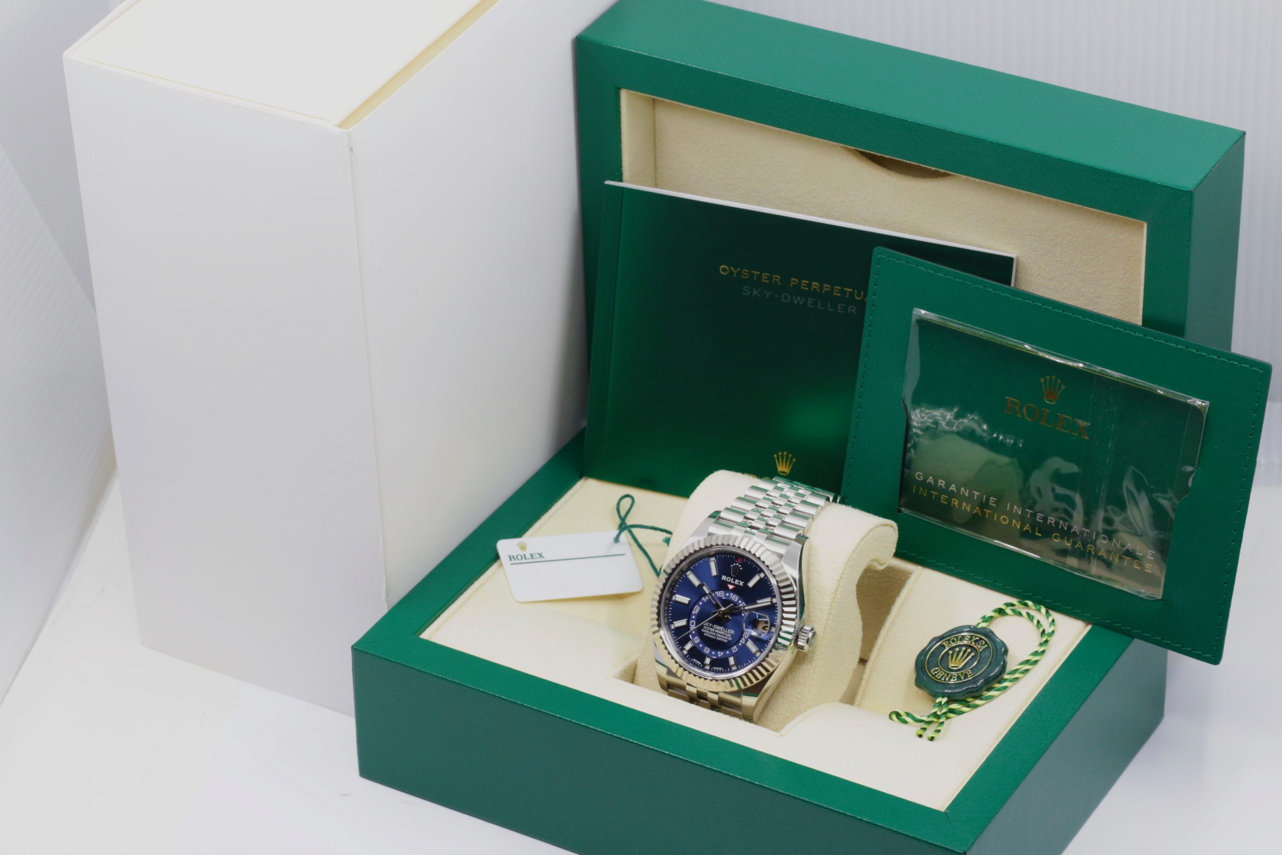 Rolex Sky-Dweller, Stainless Steel, Blue Index Dial, on Stainless Steel Rolex Jubilee Bracelet, Ref. 326934, Circa: 2022, Complete with Box, Papers & Balance of 5 Year Rolex Warranty - Image 8