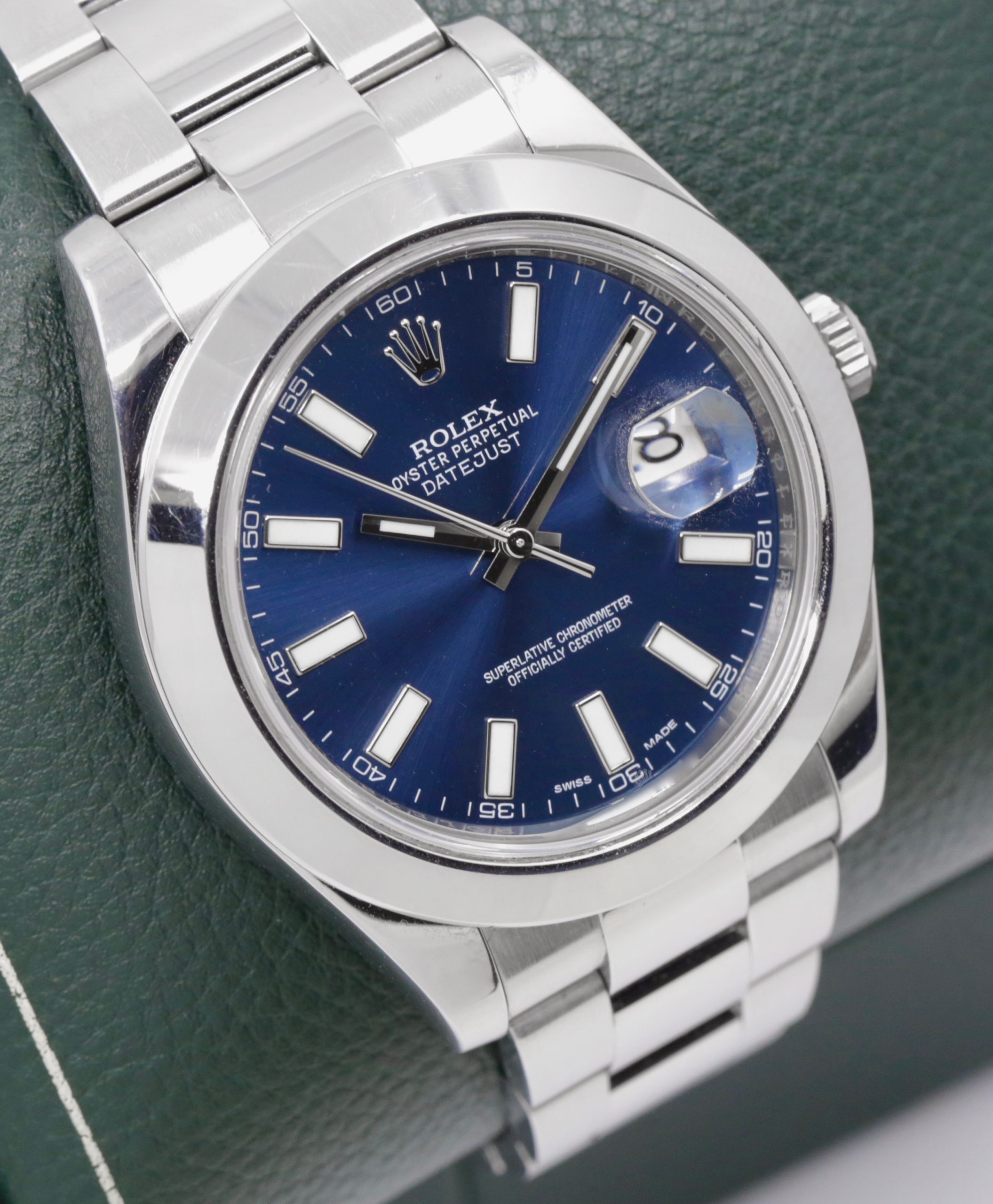 Rolex Oyster Perpetual Datejust II, Stainless Steel, Blue Index Dial on Stainless Steel Rolex Oyster Bracelet, Ref. 116300, Circa: 2015, with Box, & Rolex Service Invoice - Image 3
