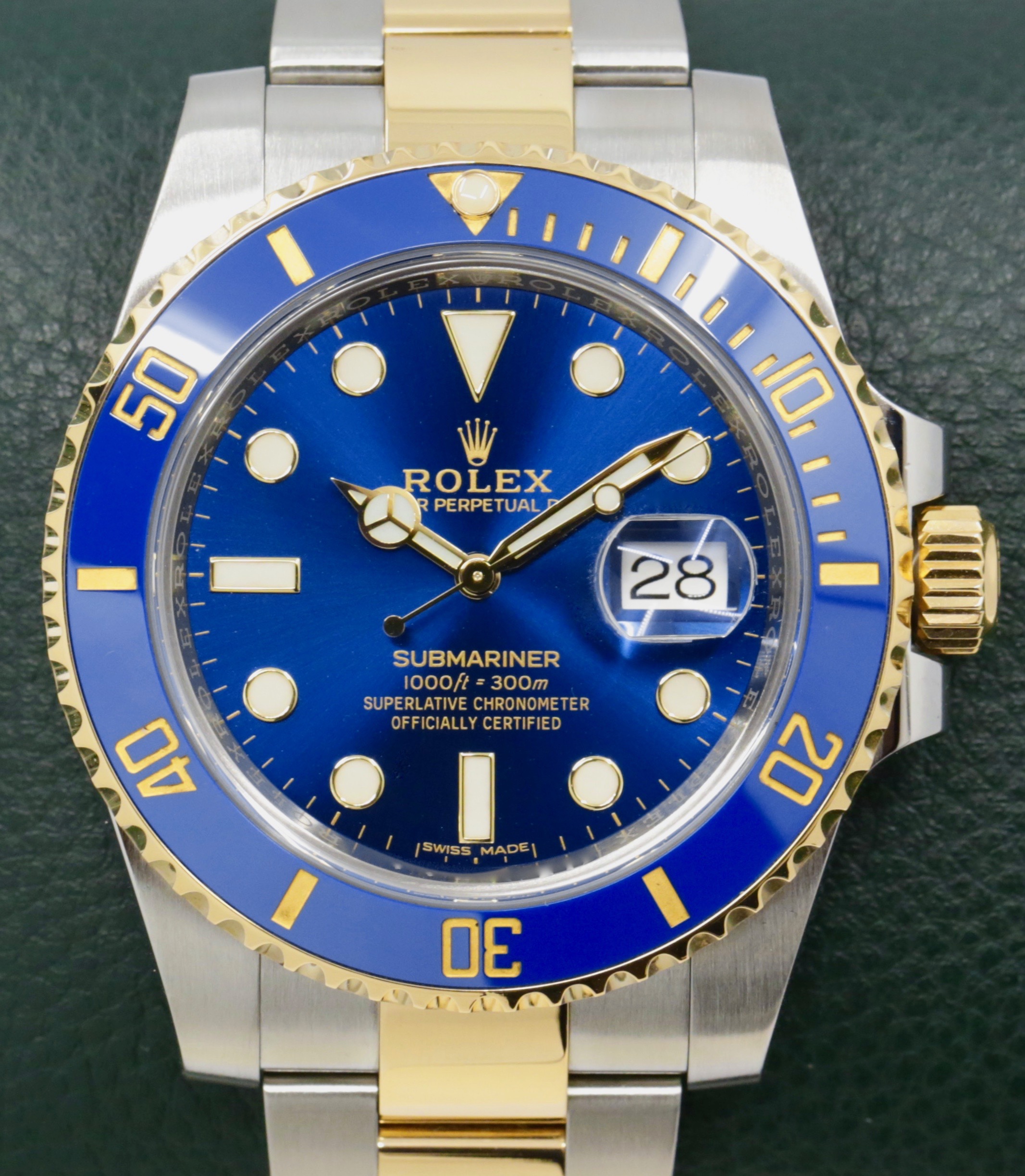 Rolex Submariner Date "Bluesy", Stainless Steel & 18ct Yellow Gold, Blue Ceramic Bezel, Blue Index Dial, on Stainless Steel & 18ct Yellow Gold Rolex Oyster Bracelet, Ref. 116613LB, Circa: 2019, with Box, Books, Rolex Warranty Card & Balance of 5 Year Rolex Factory Warranty