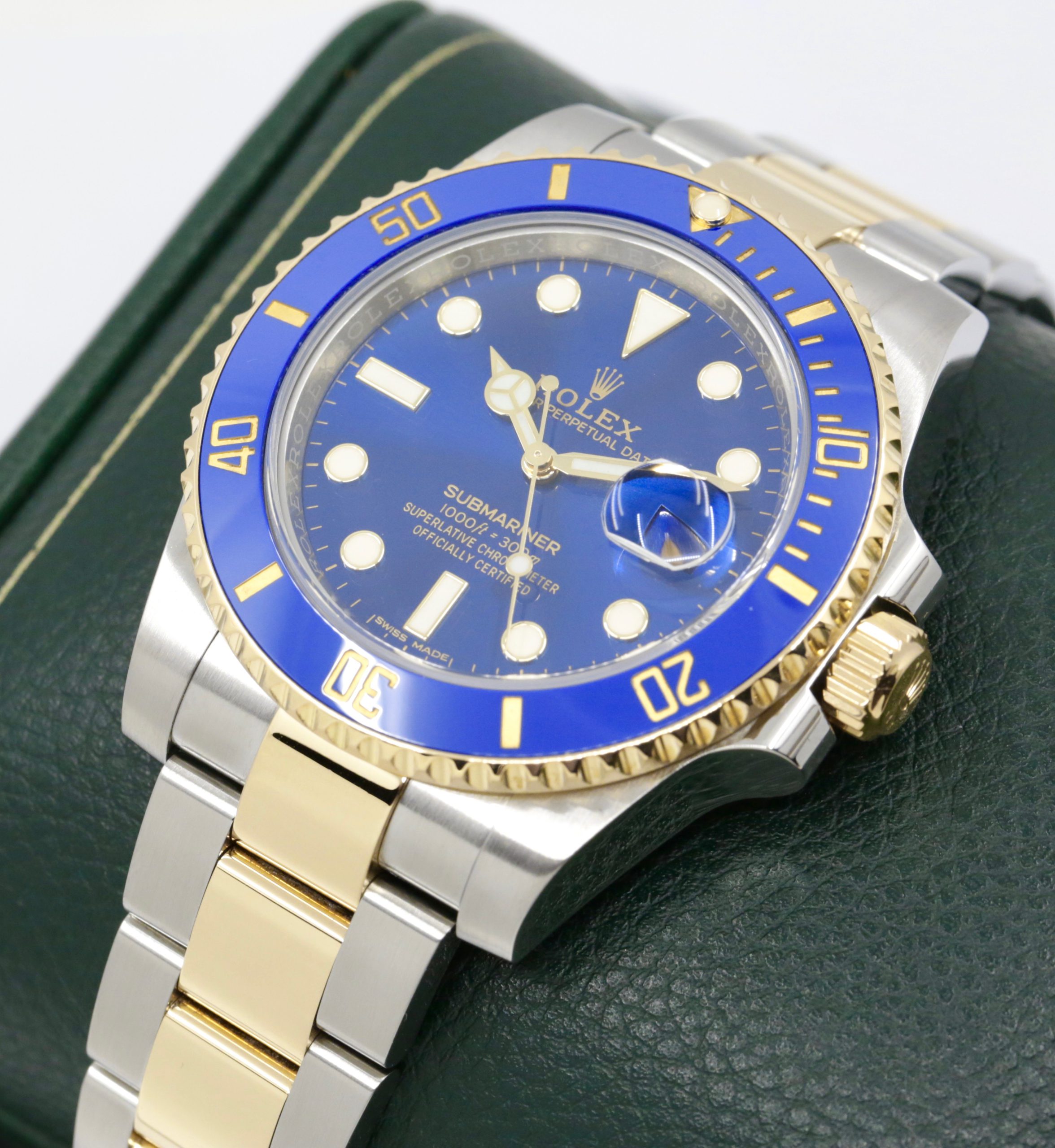 Rolex Submariner Date "Bluesy", Stainless Steel & 18ct Yellow Gold, Blue Ceramic Bezel, Blue Index Dial, on Stainless Steel & 18ct Yellow Gold Rolex Oyster Bracelet, Ref. 116613LB, Circa: 2019, with Box, Books, Rolex Warranty Card & Balance of 5 Year Rolex Factory Warranty - Image 4