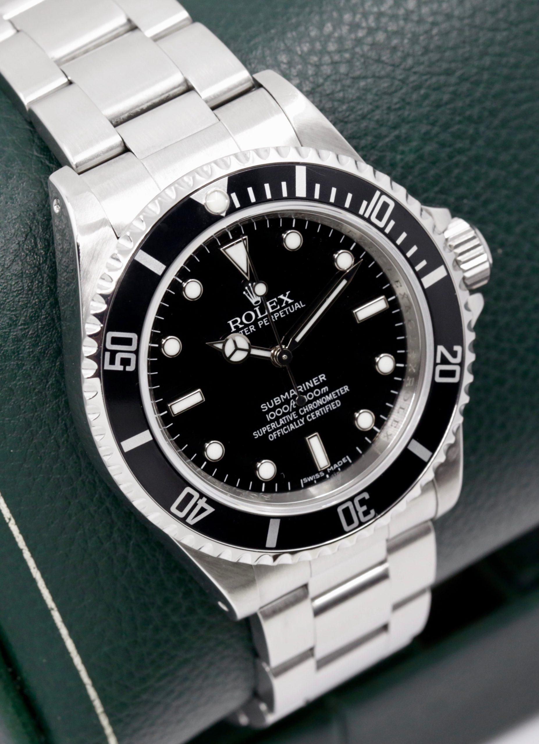 Rolex Oyster Perpetual Submariner Non-Date "4 Liner", in Stainless Steel, Black Index Dial, on Stainless Steel Rolex Oyster Bracelet, Ref.14060M, Circa: 2009, with Box, Book & Rolex Warranty Card - Image 3