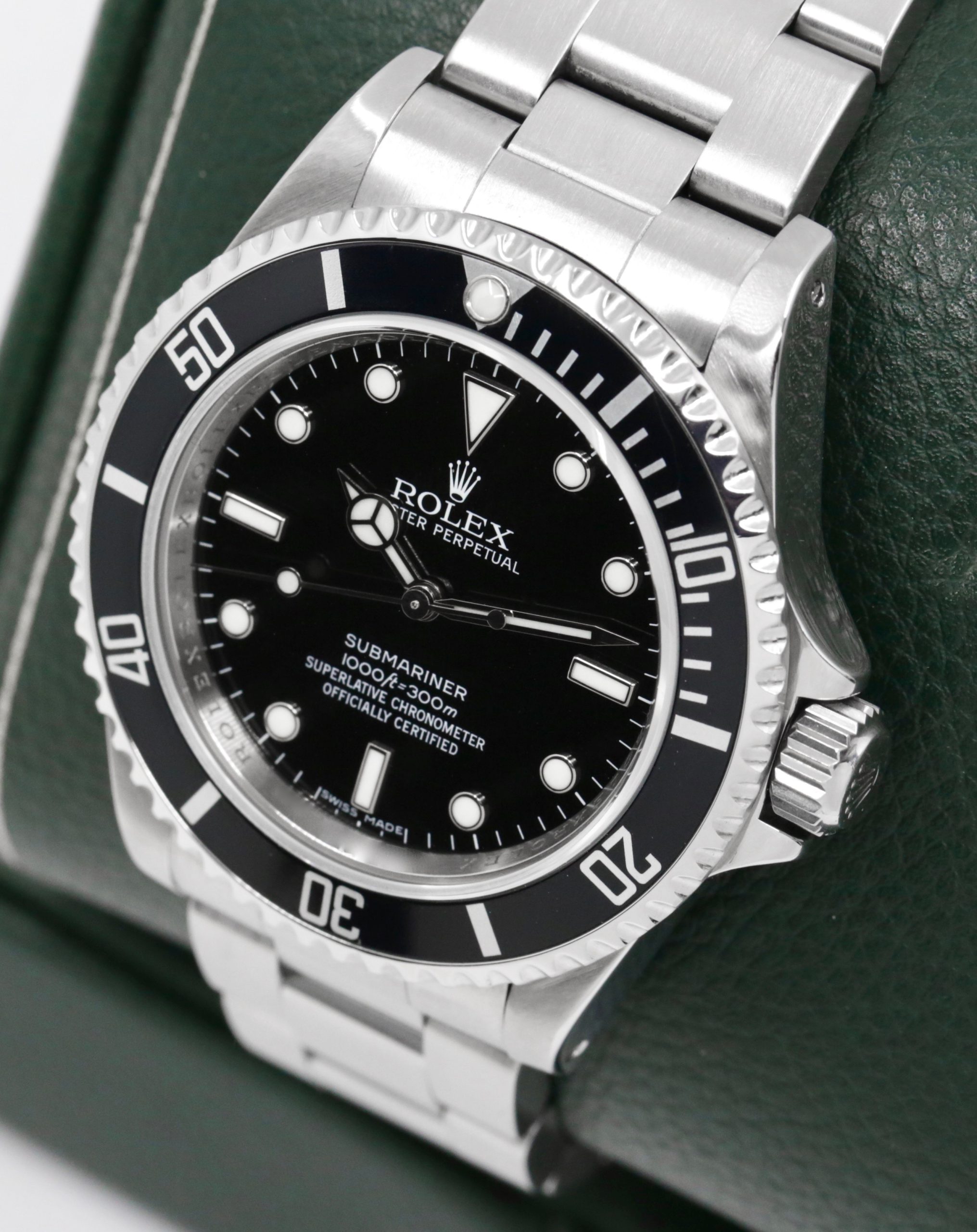 Rolex Oyster Perpetual Submariner Non-Date "4 Liner", in Stainless Steel, Black Index Dial, on Stainless Steel Rolex Oyster Bracelet, Ref.14060M, Circa: 2009, with Box, Book & Rolex Warranty Card - Image 2