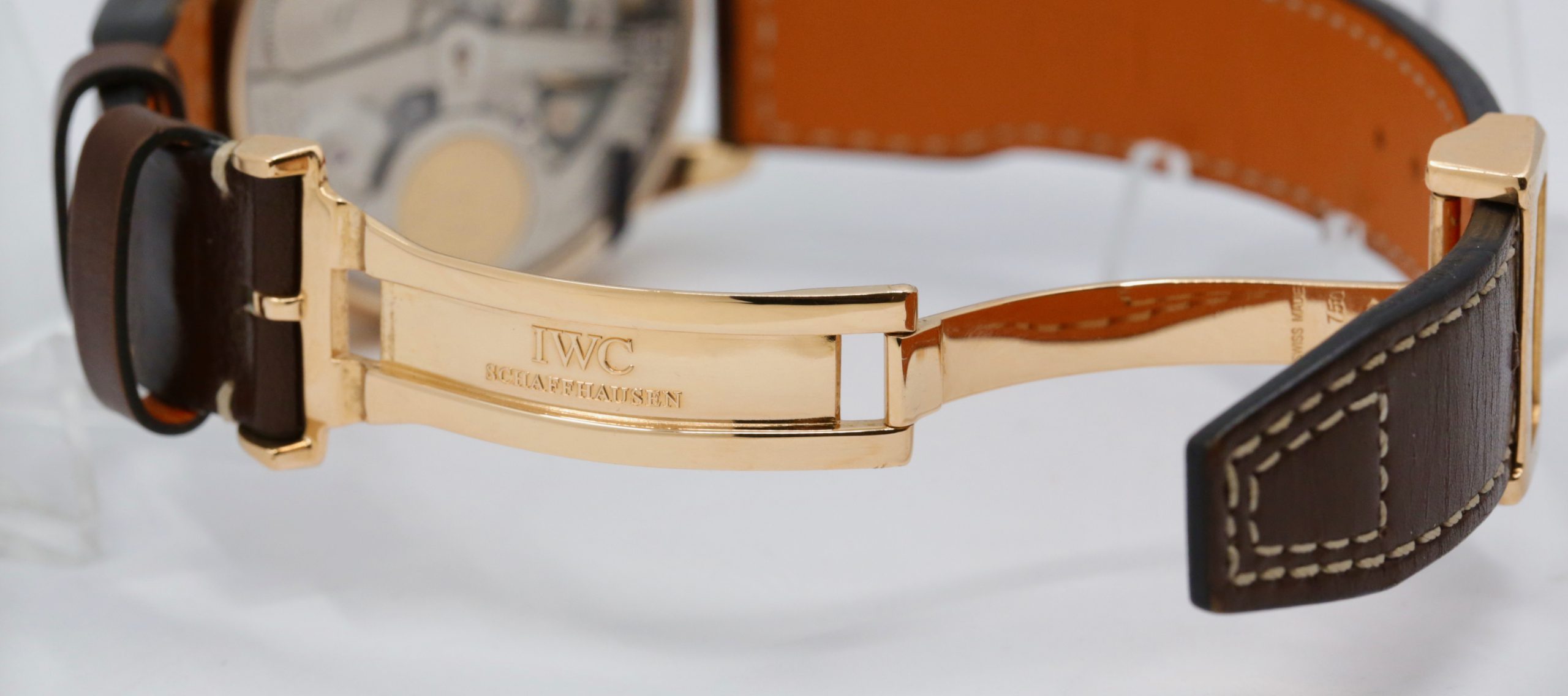 IWC Portugieser Automatic, in 18ct Rose Gold, Silver Arab Dial with Sub-Dials and Date, on Brown IWC Leather Strap with 18ct Rose Gold IWC Deployant, Ref. IW500701, with IWC Service Box & Balance of 1 Year IWC Service Warranty - Image 7