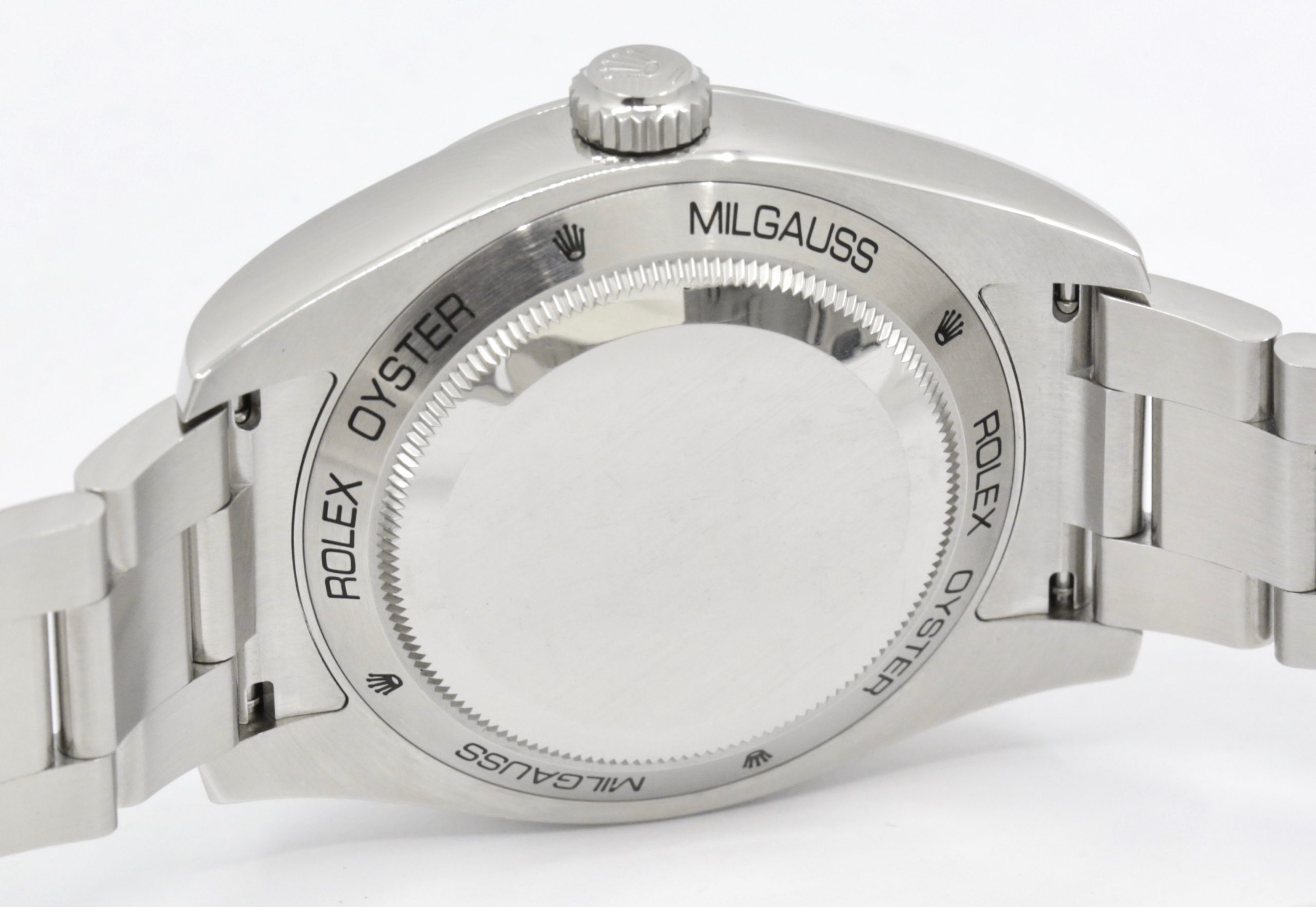 Rolex Milgauss Z-Blue, green glass, Stainless Steel on Rolex Oystersteel Bracelet, Ref: 116400GV, Complete with Box, book and Rolex Warranty card and swing tags and Rolex Service Warranty paper. Ca. 2017 - Image 5