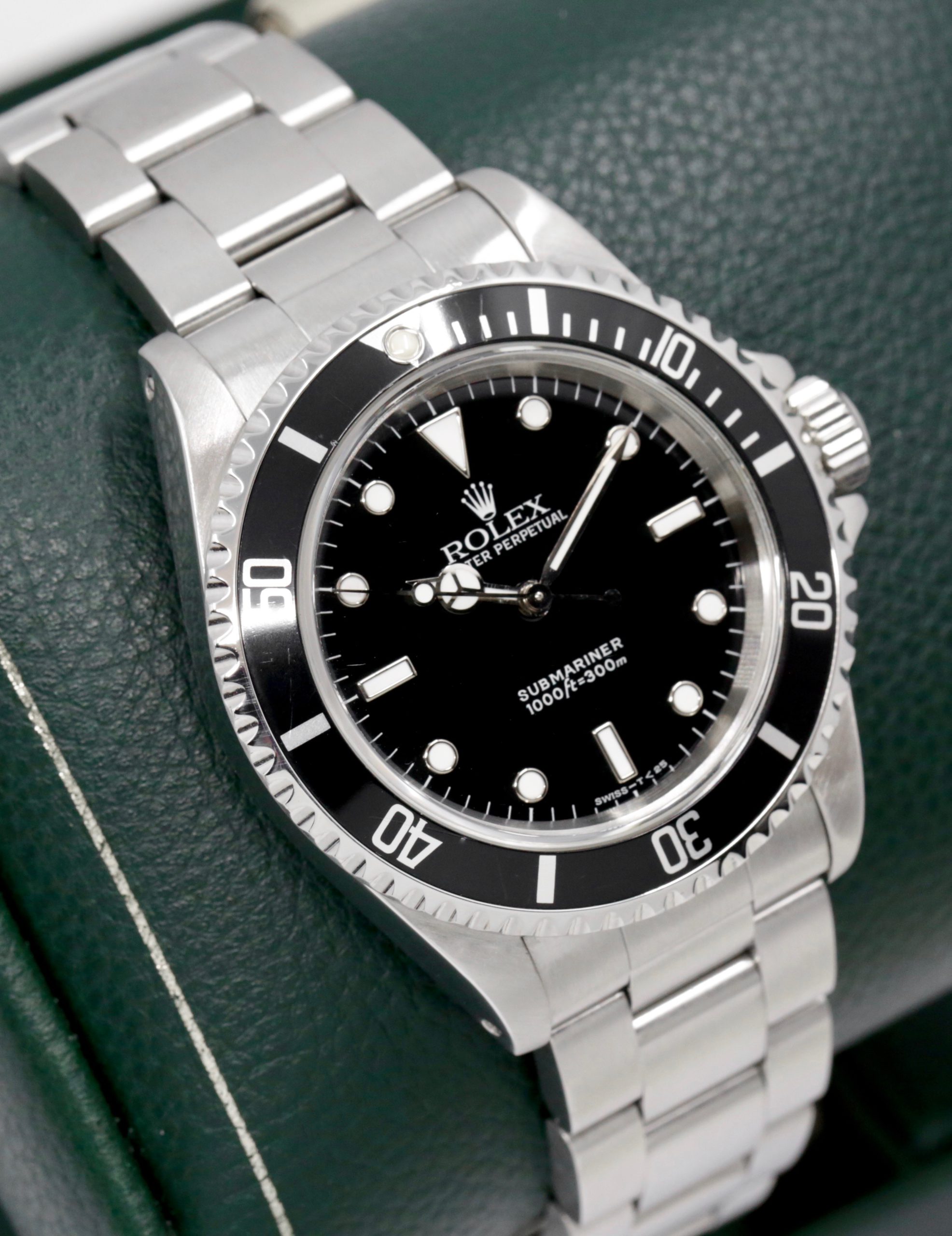 Rolex Oyster Perpetual Submariner Non-Date, Stainless Steel, Black Index Dial, on Stainless Steel Rolex Oyster Bracelet, Ref. 14060, Circa: 1996, with Rolex Box and Swing Tag - Image 3